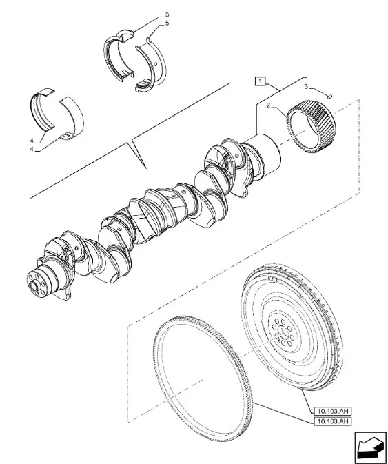 504379916 - Коленвал ДВС Cursor9T T8./Mg., Axion9