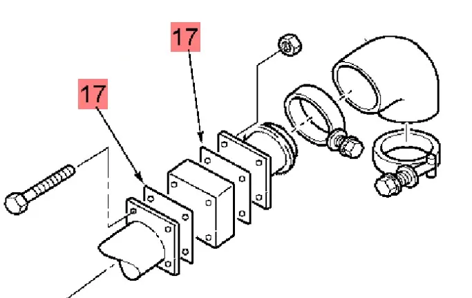 86014151 - Уплотнение нагревателя возд. впускн. колл. ДВС Ford 675 TC, CS, CX