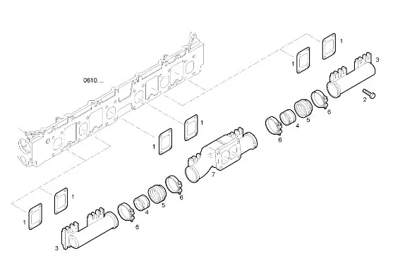 504121617 - Коллектор выпускн. ДВС Cursor9 FR450, CR8070