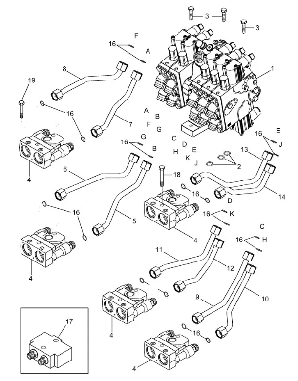 436814A1 - Трубка гидр. секций БРС TGT8/Mg.
